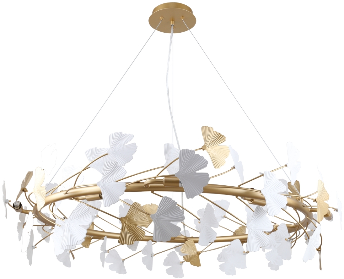 Изображение товара Подвесная люстра Favourite Ginkoa 4080-10P с листьями стиль флористика 82 см