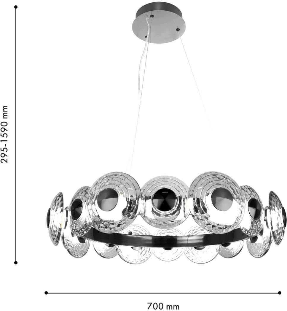 Изображение товара Подвесная светодиодная люстра Favourite Claros 4643-16P 70 см стекло модерн