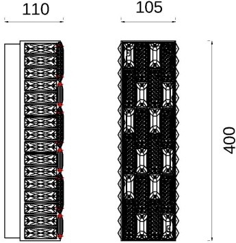 Изображение товара Настенный светильник светодиодный Fluorite Festo FL1052-2W, Россия