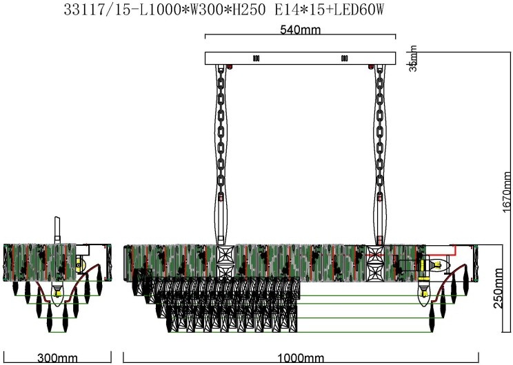 Изображение товара Подвесная люстра хрусталь Fluorite Delight FL1058-15PL