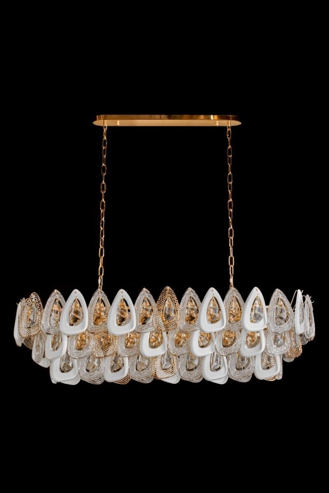 Изображение товара Подвесная люстра Fluorite Finezza FL1092-16P модерн золото стекло хрусталь