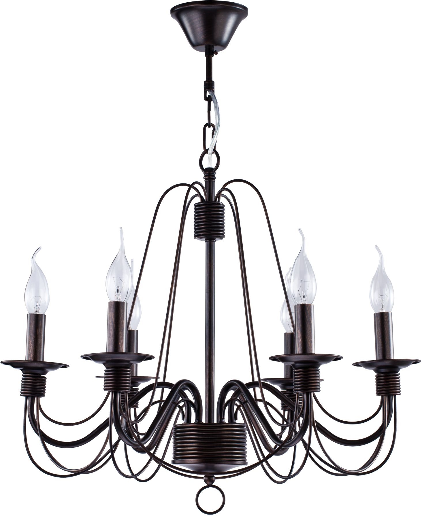 Изображение товара Подвесная люстра Freya Velia FR2046-PL-06-BR с черным металлом и веревками