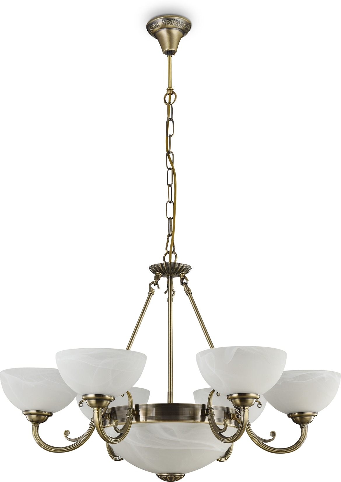 Изображение товара Подвесная люстра Freya Herbert FR2012-PL-09-BZ из стекла и металла классика