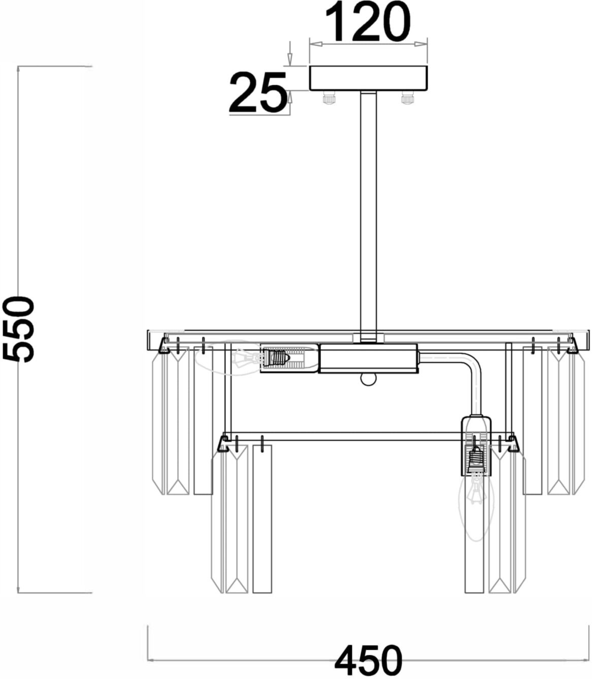 Изображение товара Потолочная люстра каскадная хрустальная Freya Viviane FR11001PL-08CH