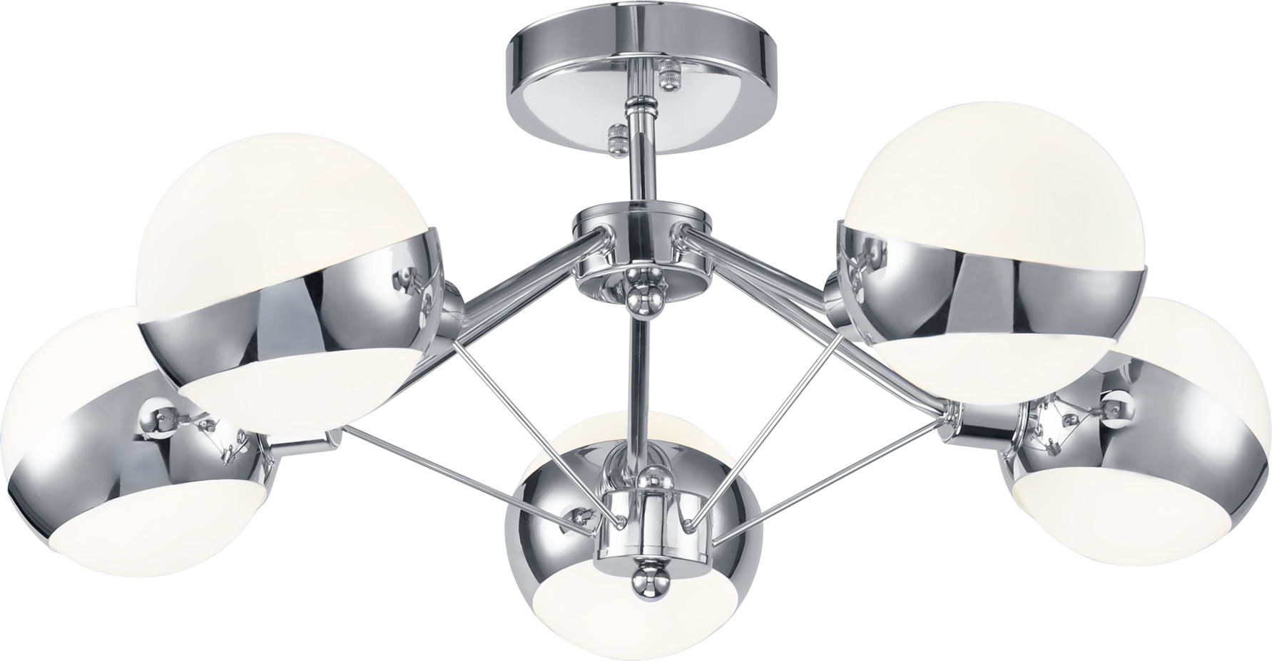 Изображение товара Потолочная люстра молекулы Freya Silvia FR5009CL-05CH светодиодная в стиле лофт и индустриальный ди