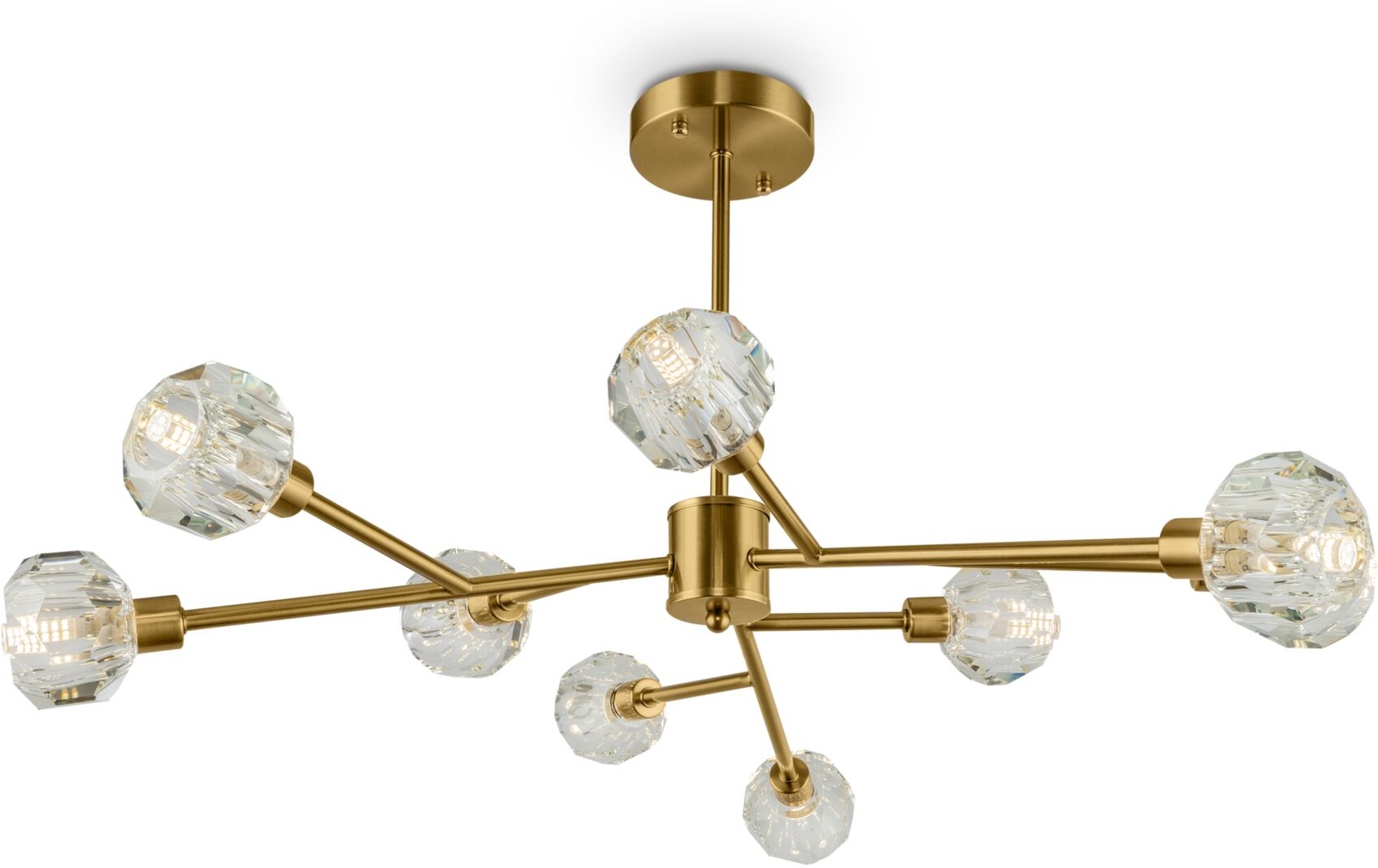 Изображение товара Потолочная люстра молекулы хрустальная Freya Grace FR5114PL-09BZ