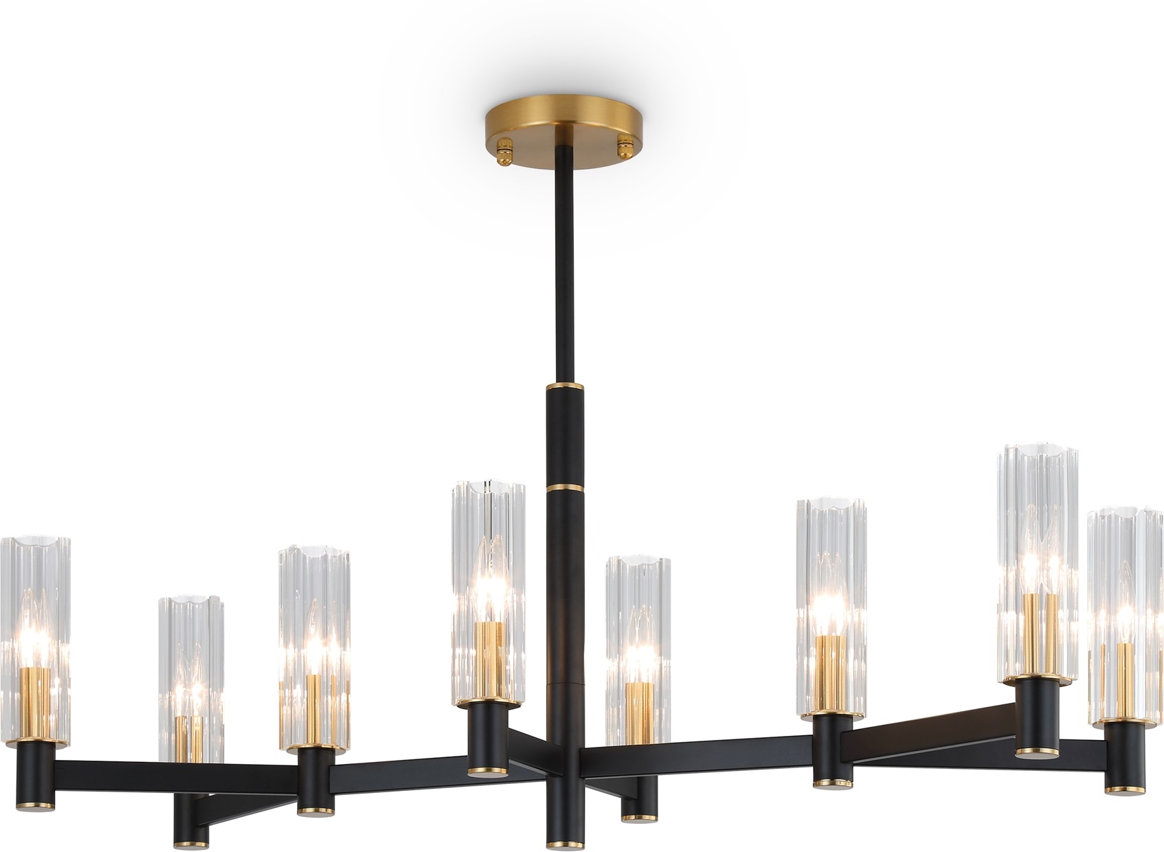 Изображение товара Потолочная люстра Freya Ambra FR5167PL-08B на штанге стиль модерн 8 плафонов