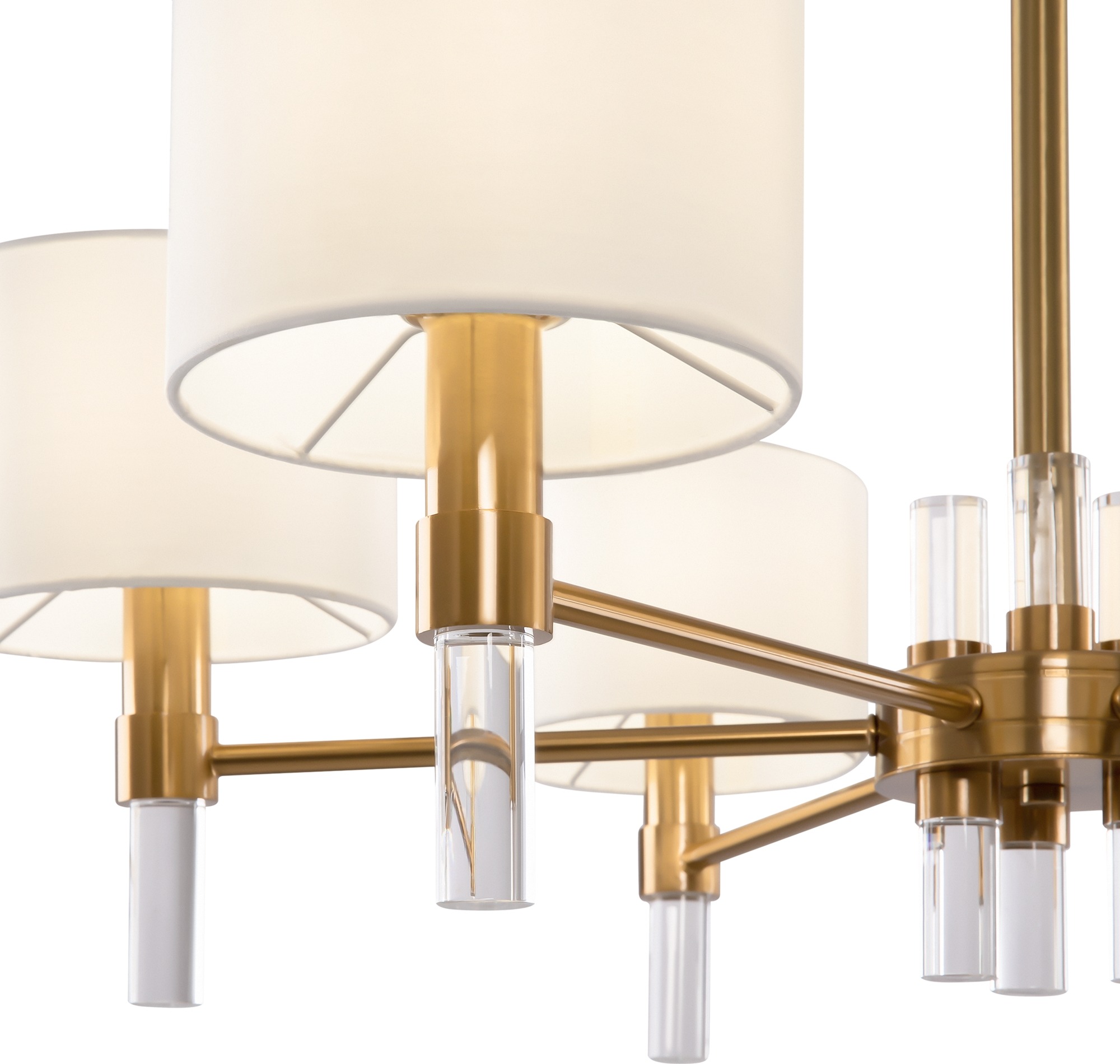 Изображение товара Подвесная люстра Freya Lino FR5186PL-06BS белая с абажурами ткань и ПВХ