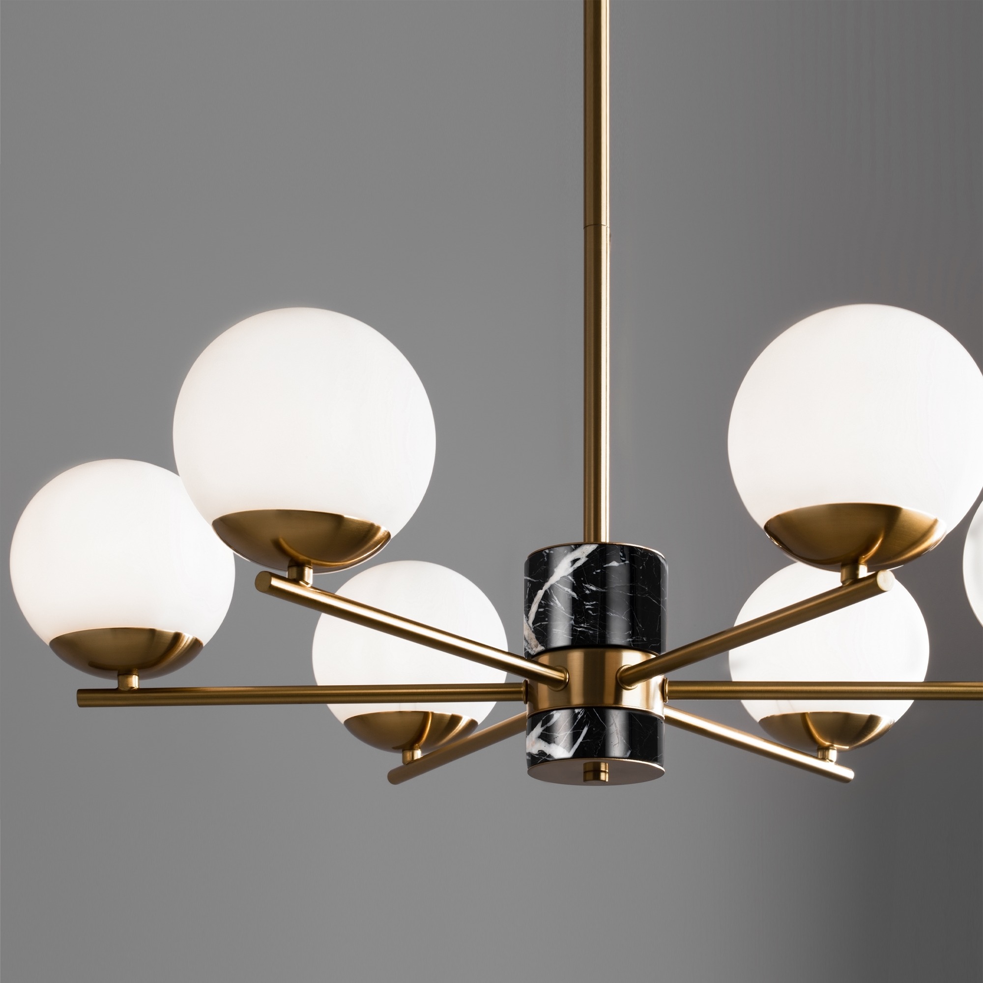 Изображение товара Потолочная люстра на штанге Freya Marble FR5230PL-06BS для современного интерьера