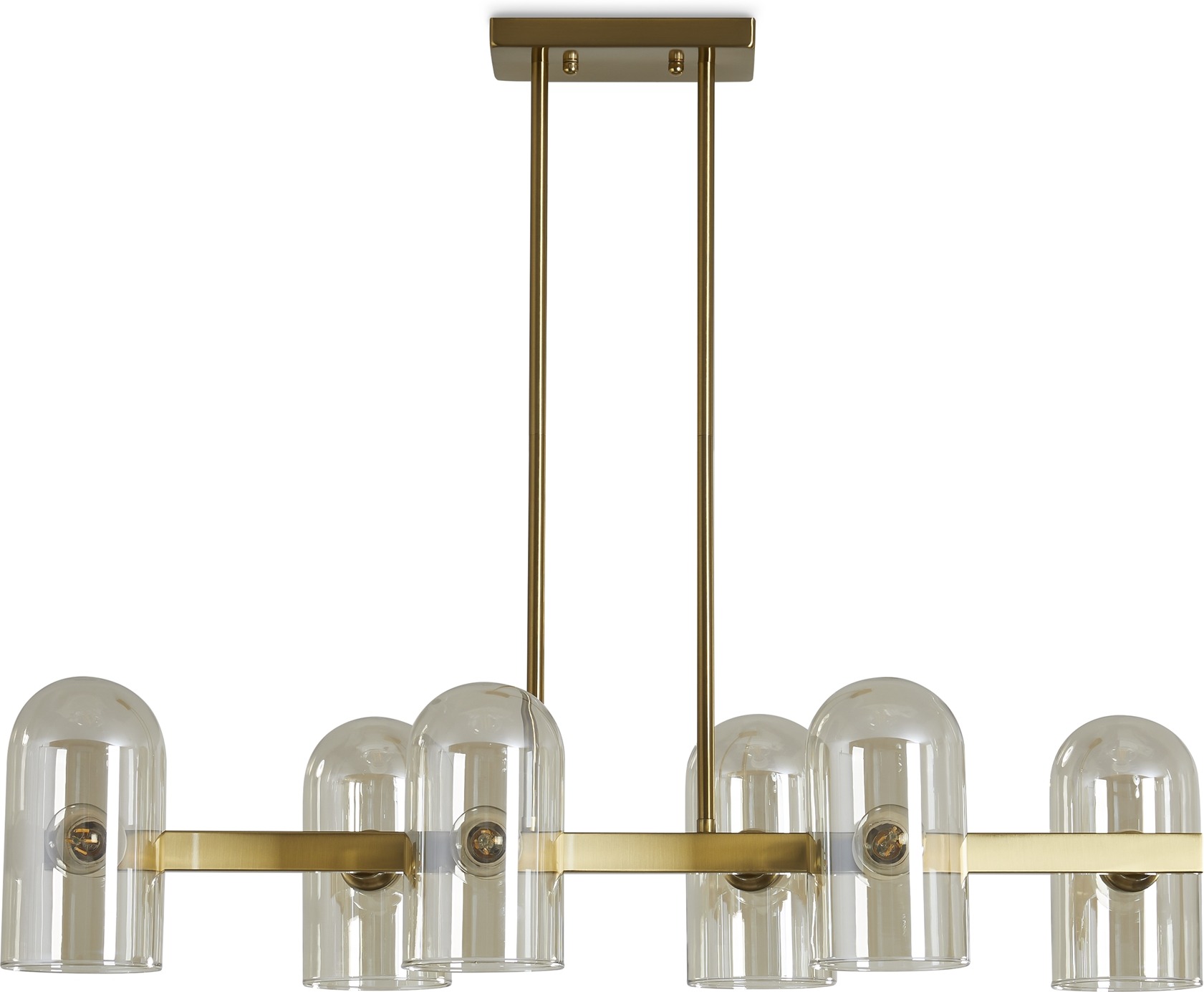 Изображение товара Потолочная люстра на штанге Freya Firefly FR5427PL-06BS 6 плафонов стиль модерн коньячный металл ст