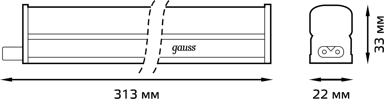 Изображение товара Настенно-потолочный светильник светодиодный Gauss Elementary 130411204