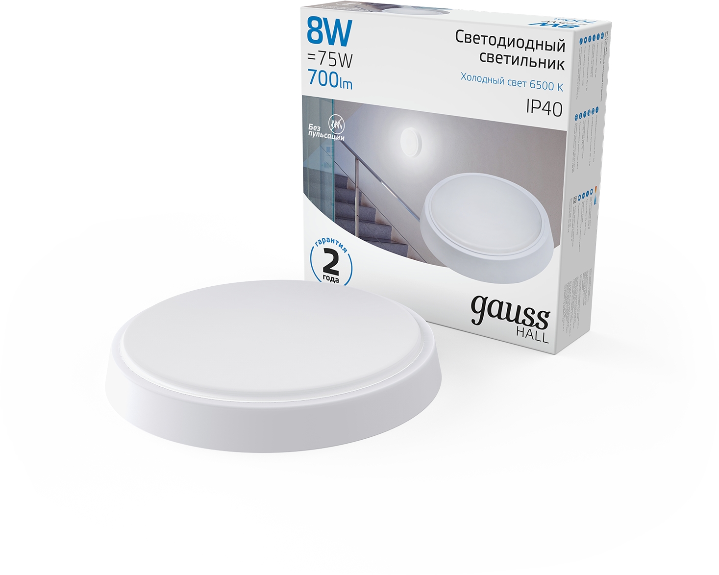 Изображение товара Настенно-потолочный светодиодный светильник Gauss Hall 193411308 IP40