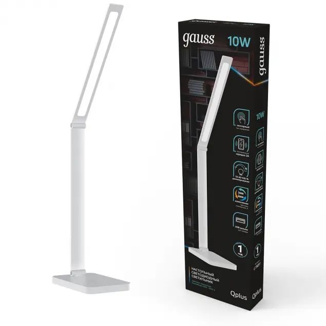 Изображение товара Настольная беспроводная складываемая LED лампа Gauss GT5011 с USB и регулировкой яркости