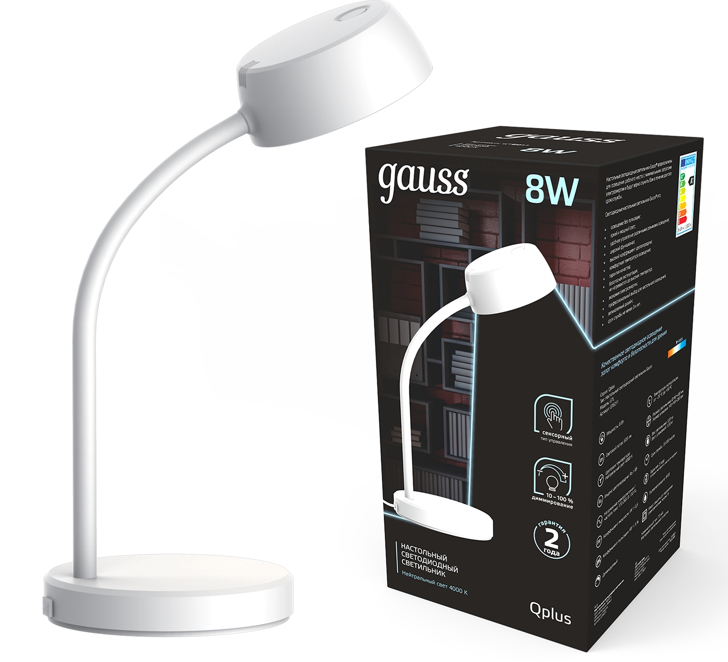 Изображение товара Настольная светодиодная лампа с USB и регулировкой яркости Gauss GT6011