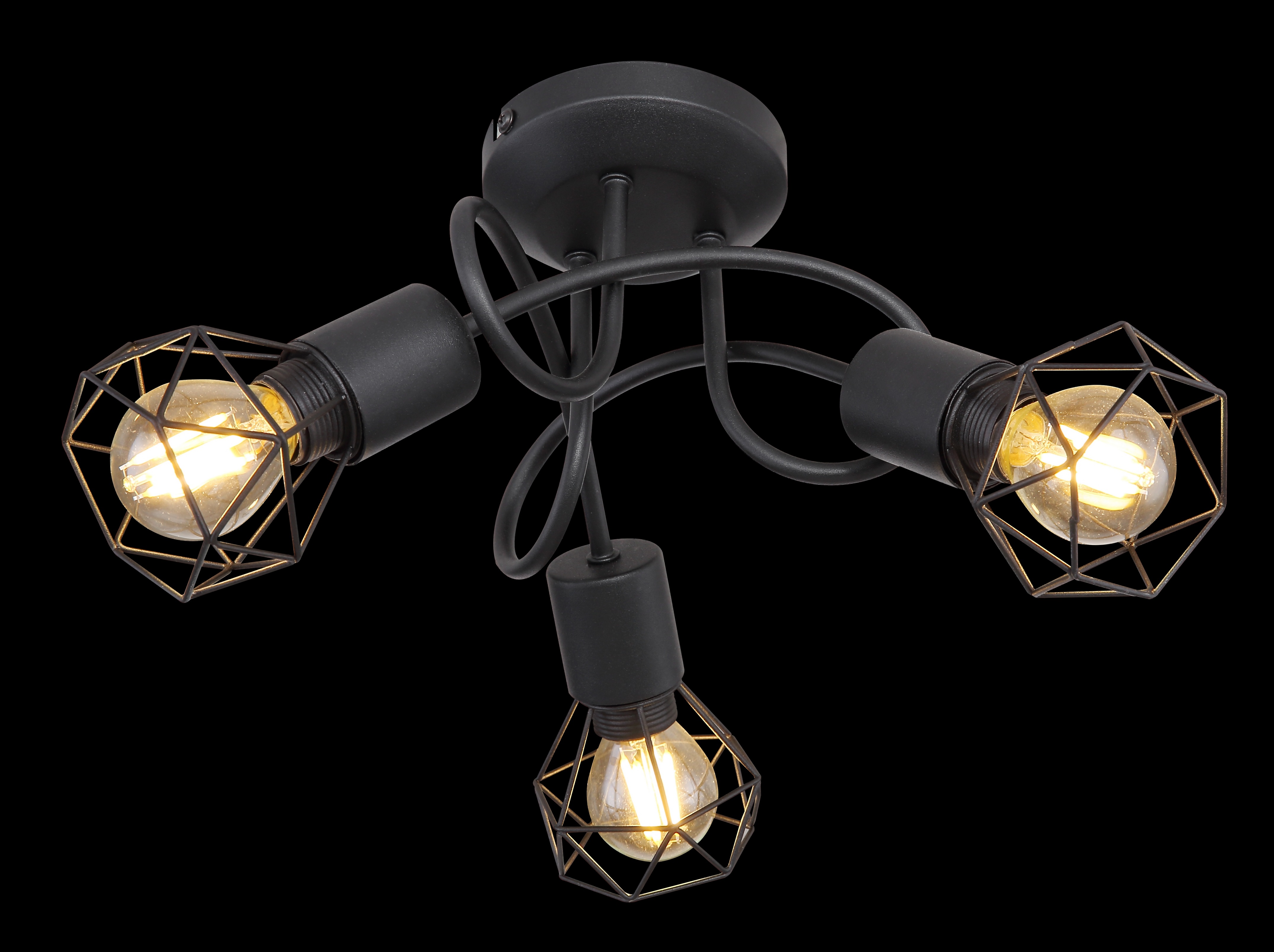 Изображение товара Потолочная люстра I Globo Xara 54802S-3D с черными плафонами