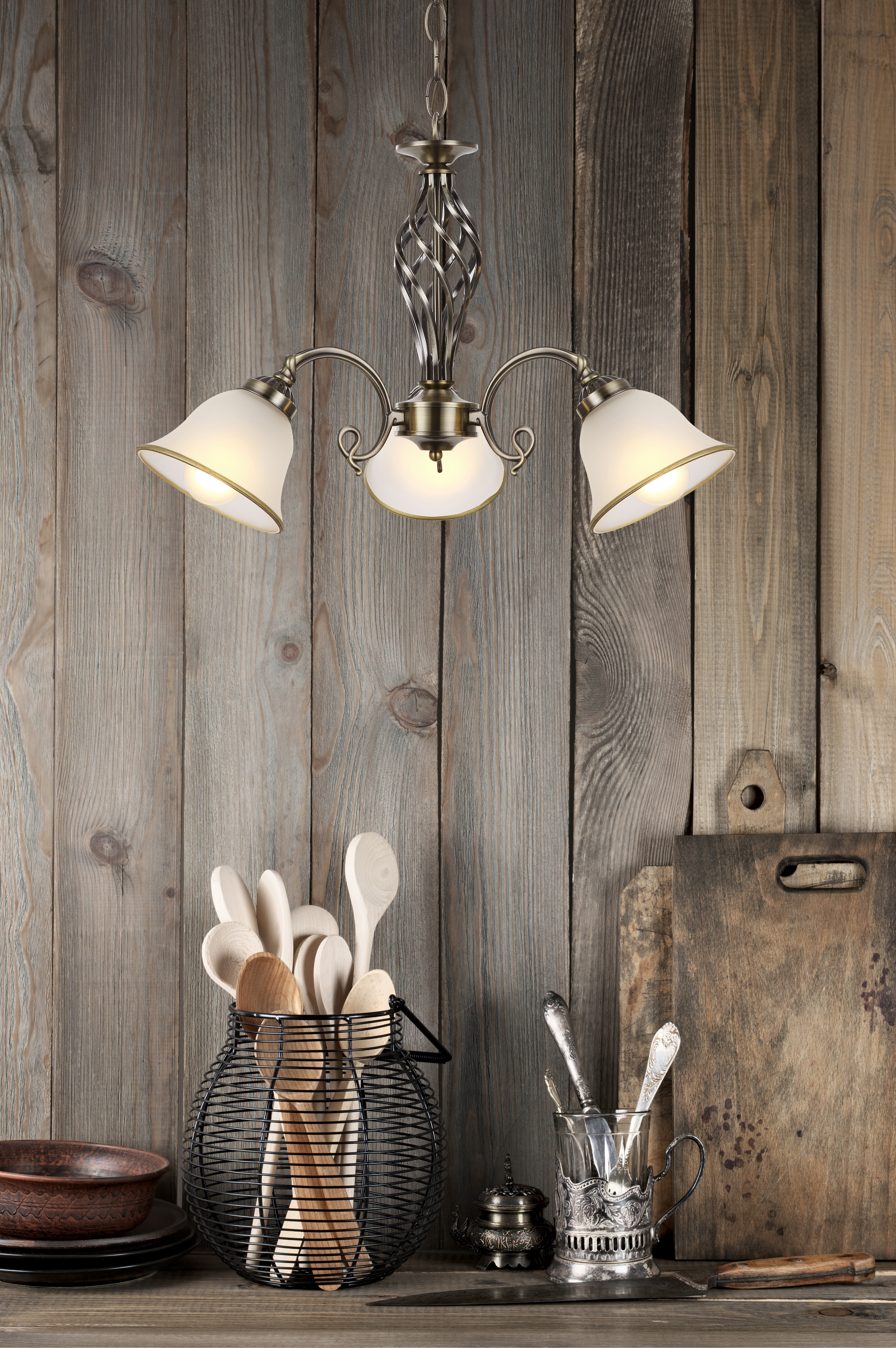 Изображение товара Подвесная люстра Globo Odin 60208-3 классический стиль 3 лампы E27