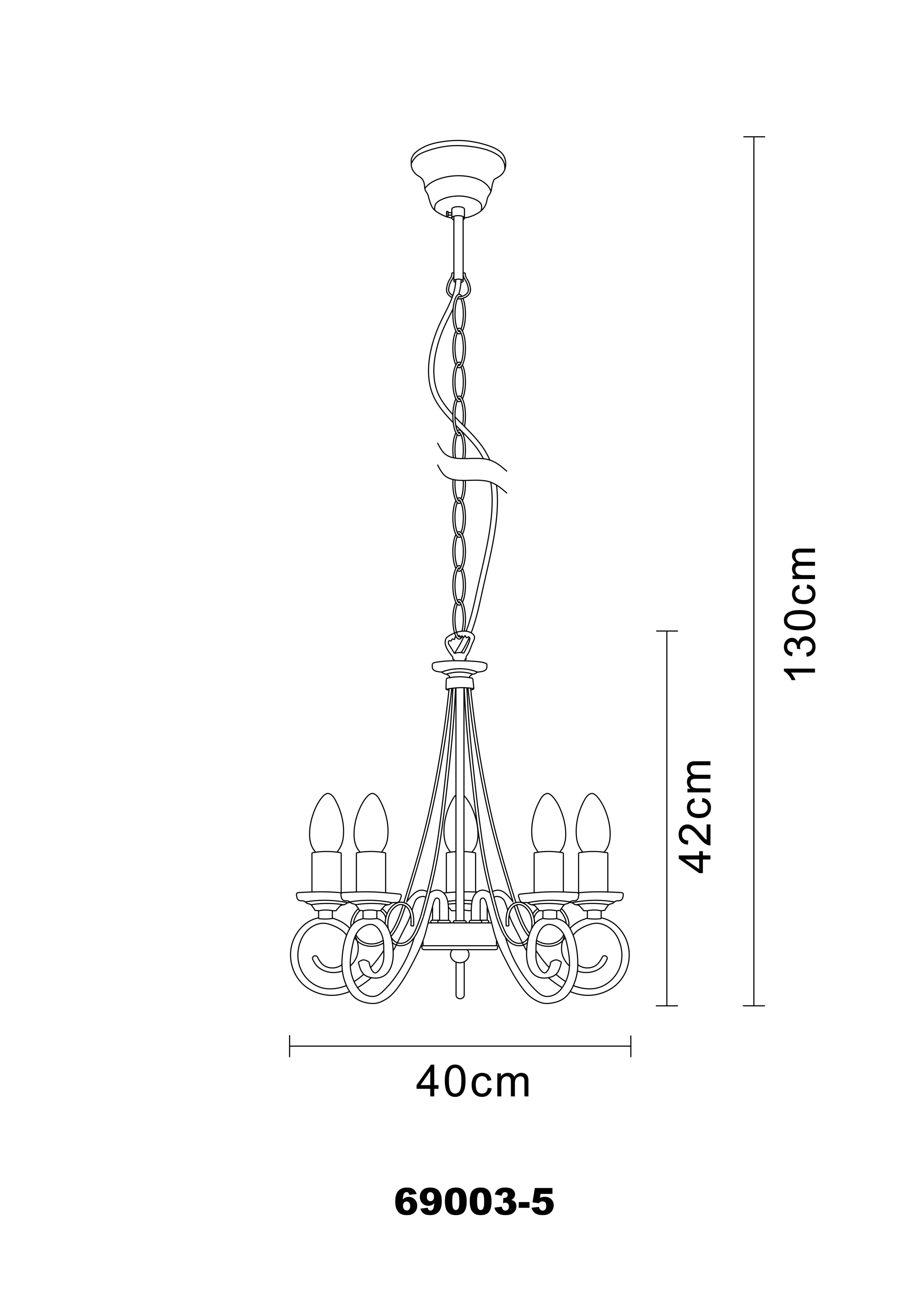Изображение товара Подвесная люстра Globo Truncatus 69003-5 подсвечник