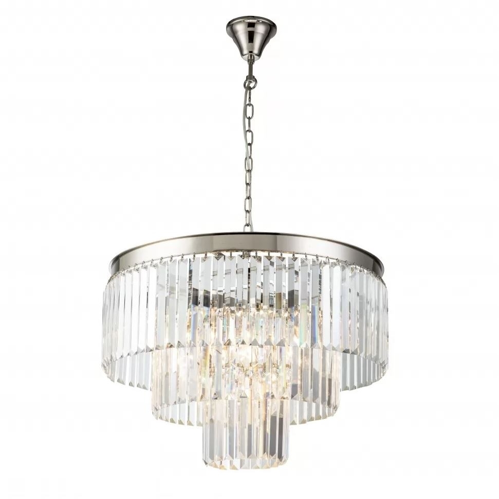 Изображение товара Подвесная каскадная люстра хрустальная 7383/8P NICKEL iLamp Triumph