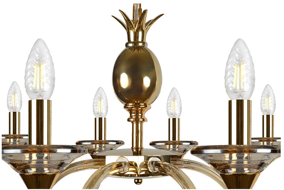 Изображение товара Подвесная люстра YT2049-8 GD+COG iLamp Flo в виде свечи