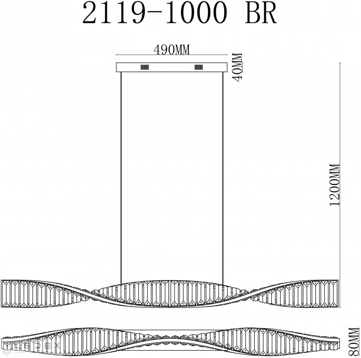 Изображение товара Подвесной светильник iLedex Woodstock 2119-1000 BR