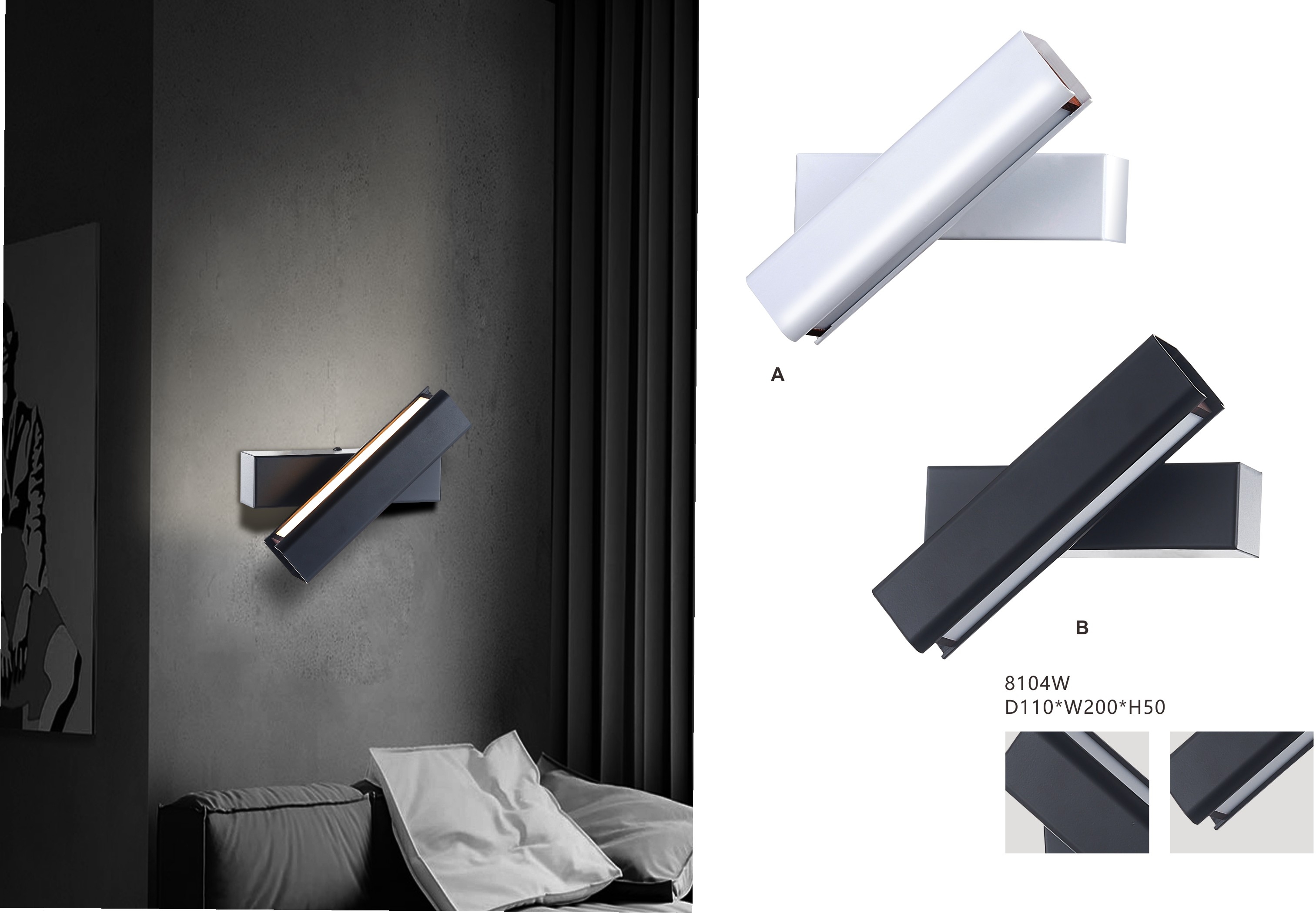 Изображение товара Настенный светильник светодиодный iLedex 8104W-10W-3000K WH стиль хай-тек