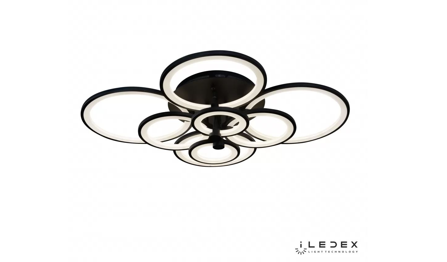 Изображение товара Потолочная светодиодная люстра A001/8 BK с пультом управления