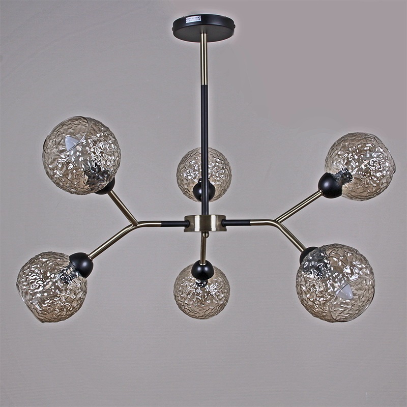 Изображение товара Потолочная люстра ILLUMICO IL0268-6PSQ-79 BK AB, 6 плафонов, бронза