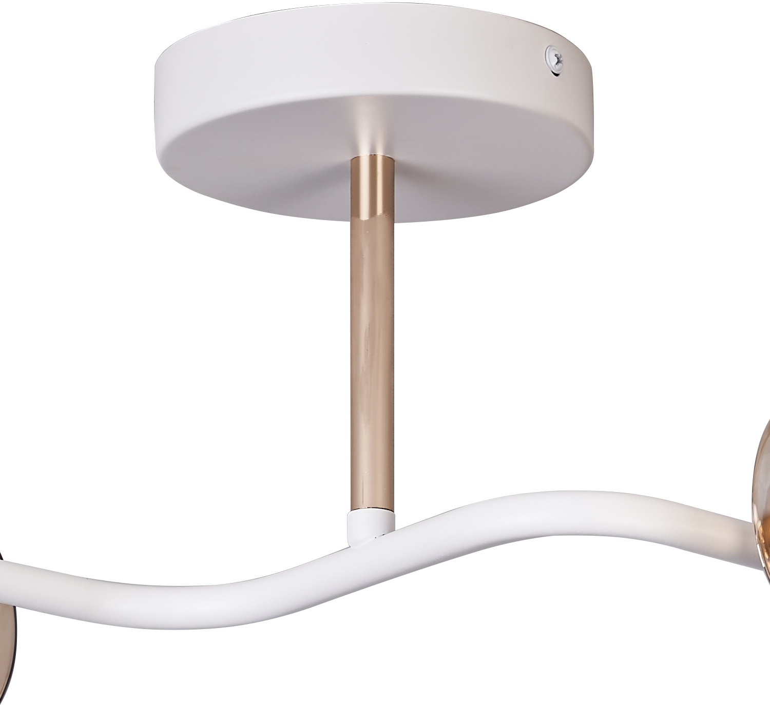 Изображение товара Потолочная люстра на штанге ILLUMICO IL8148-2COU-79 WH GD Bice современная, 2 лампы, золото и стекл