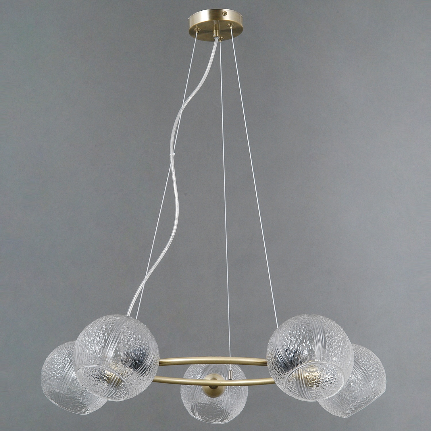 Изображение товара Подвесная люстра ILLUMICO IL0728-5PSQ-24 AB ARIES с пятью плафонами