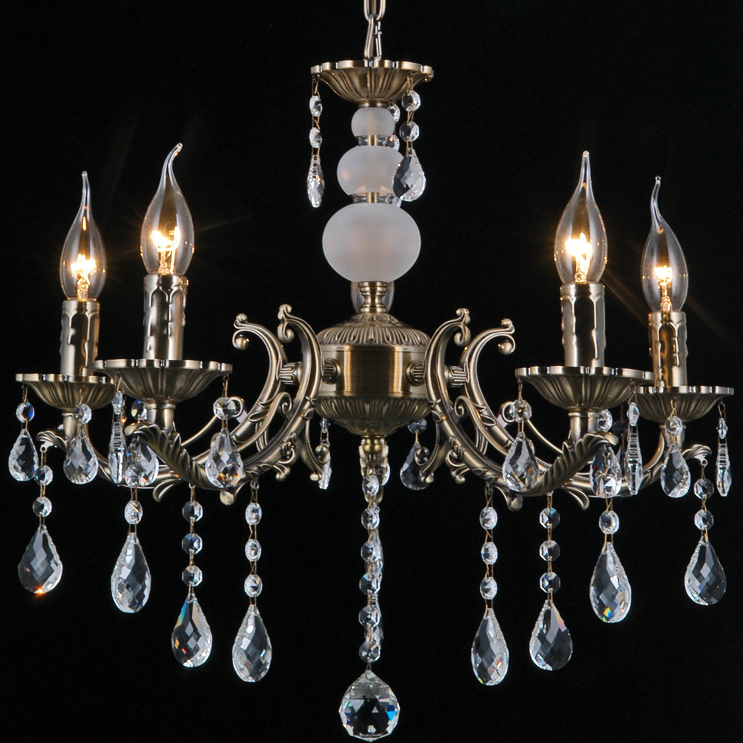 Изображение товара Подвесная люстра ILLUMICO IL9927-5PSQ-24 AB CASTOR классика бронза