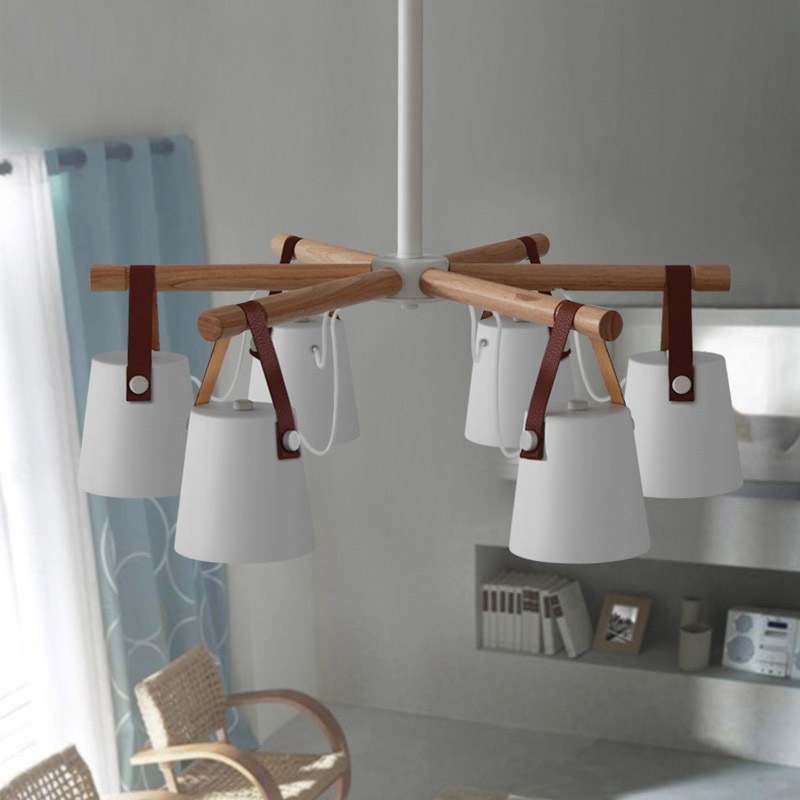 Изображение товара Потолочная люстра на штанге Natura C6 White ImperiumLoft 6 плафонов