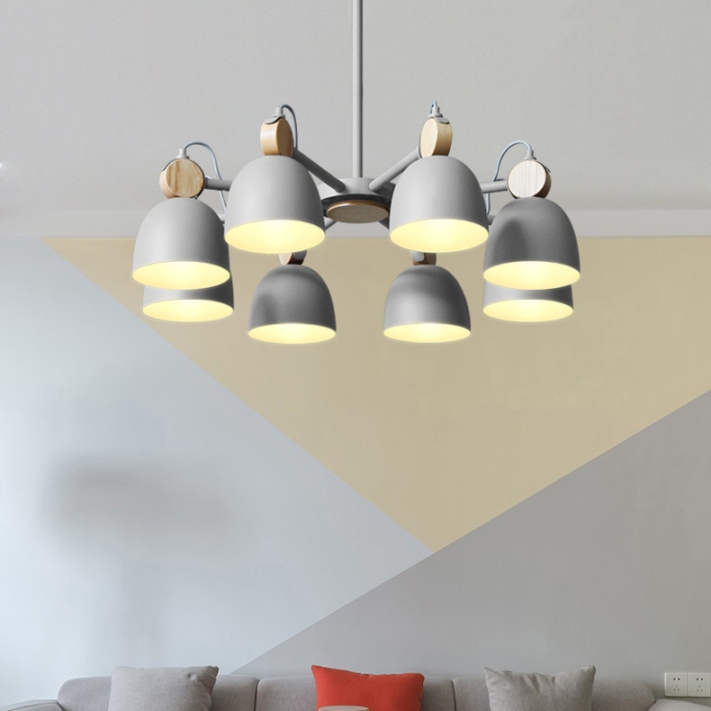 Изображение товара Потолочная люстра на штанге ImperiumLoft ROLLA01 8 плафонов скандинавский стиль