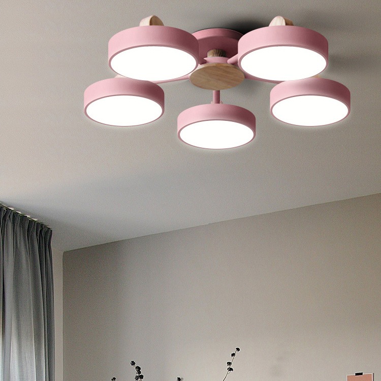 Изображение товара Потолочная LED люстра Move 5 Pink ImperiumLoft с пультом управление, 5 ламп