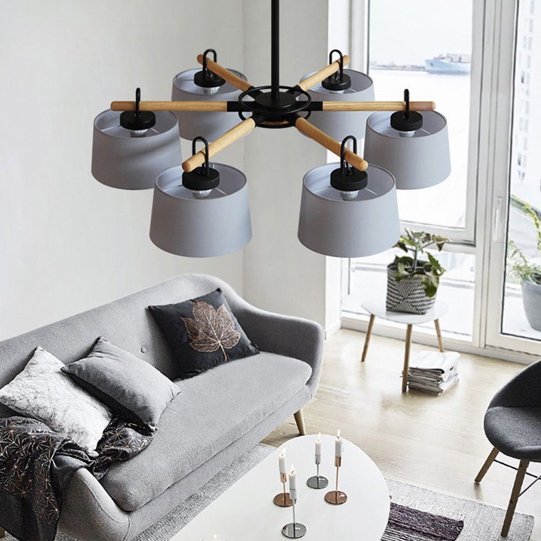 Изображение товара Потолочная люстра на штанге Even 6 Gray ImperiumLoft Even01 (178369-26)