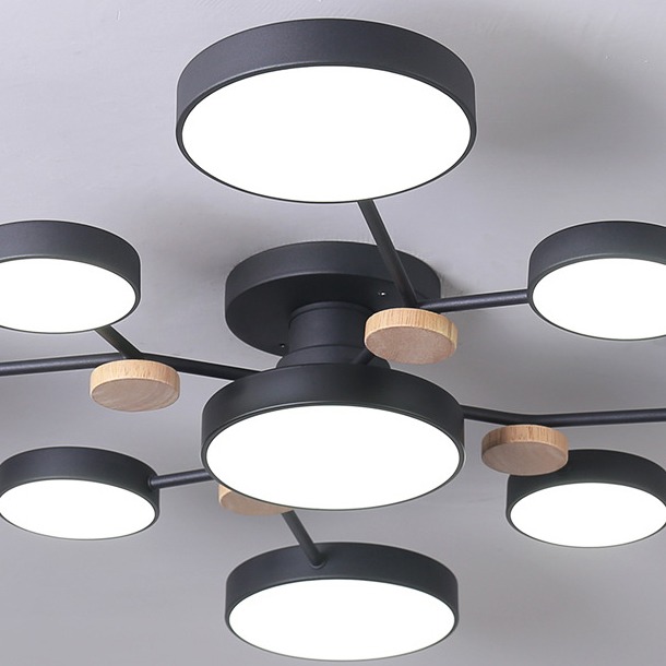 Изображение товара Потолочная люстра Gamma D102 с пультом управление и 11 светодиодными плафонами