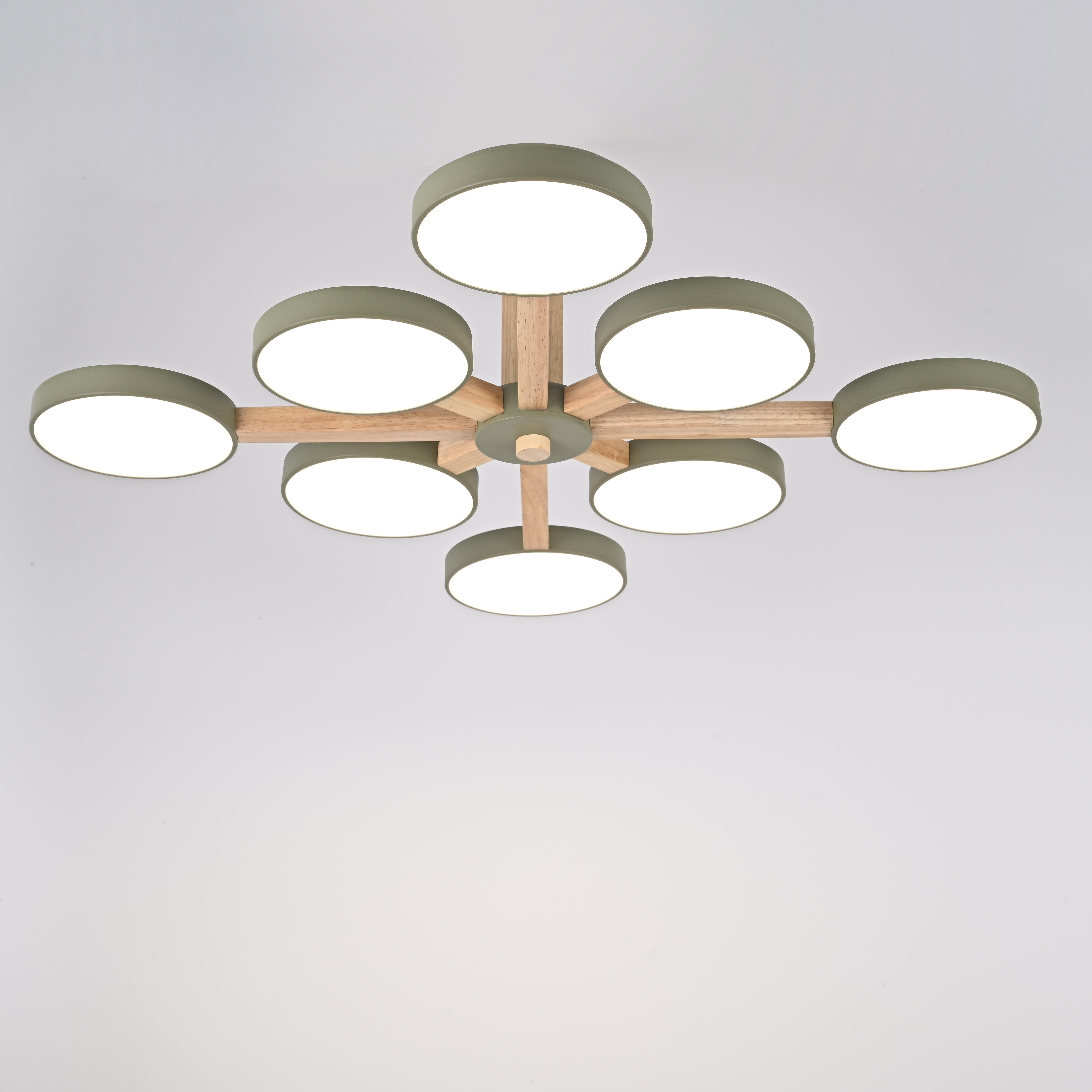 Изображение товара Потолочная люстра LED на штанге Turna L8 Khaki By ImperiumLoft Turna-B01 (Умный дом, Алиса) 228861-26