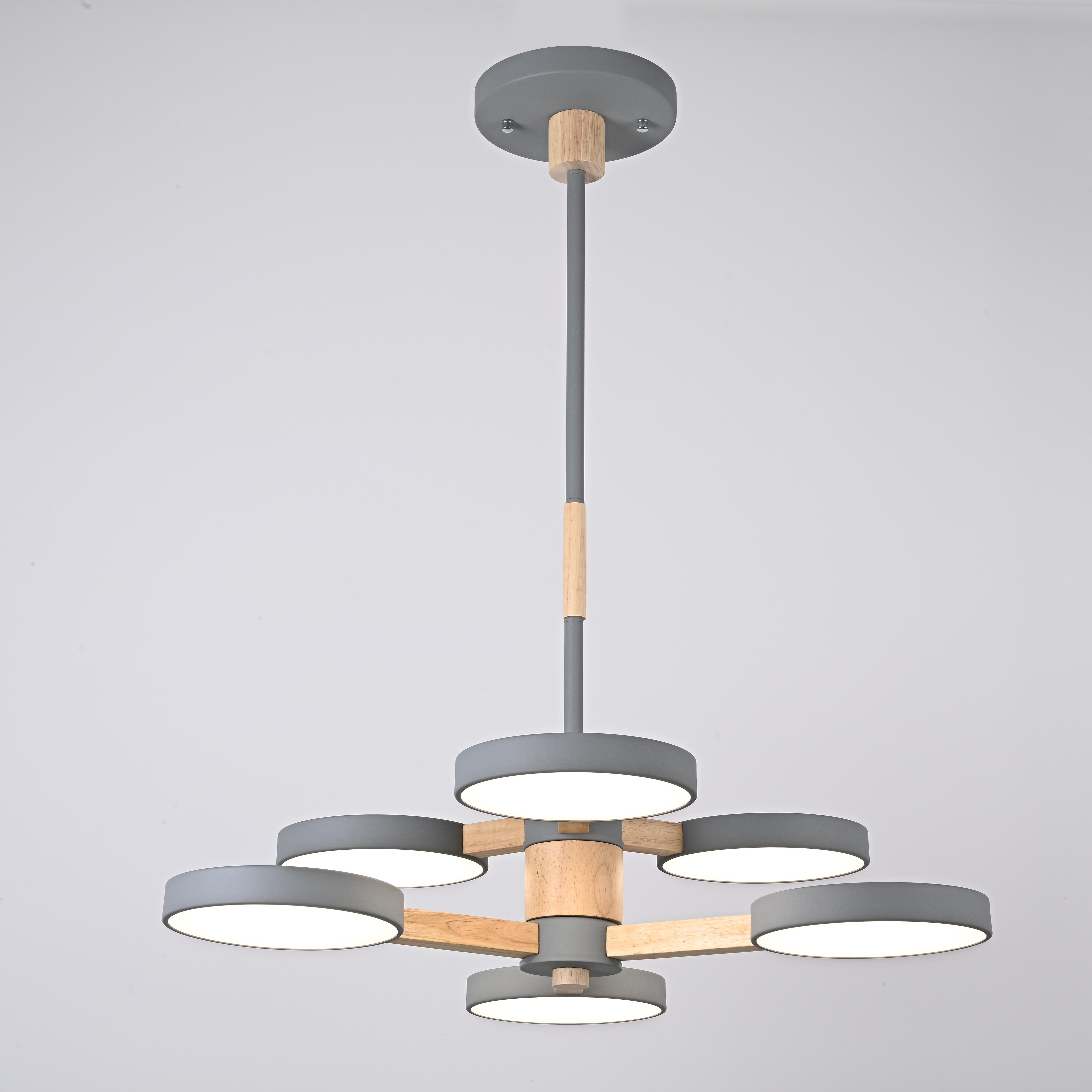 Изображение товара Потолочная люстра LED на штанге Turna Dbl L6 Gray By ImperiumLoft Turna-Dbl01 (Умный дом, Алиса) 229087-26