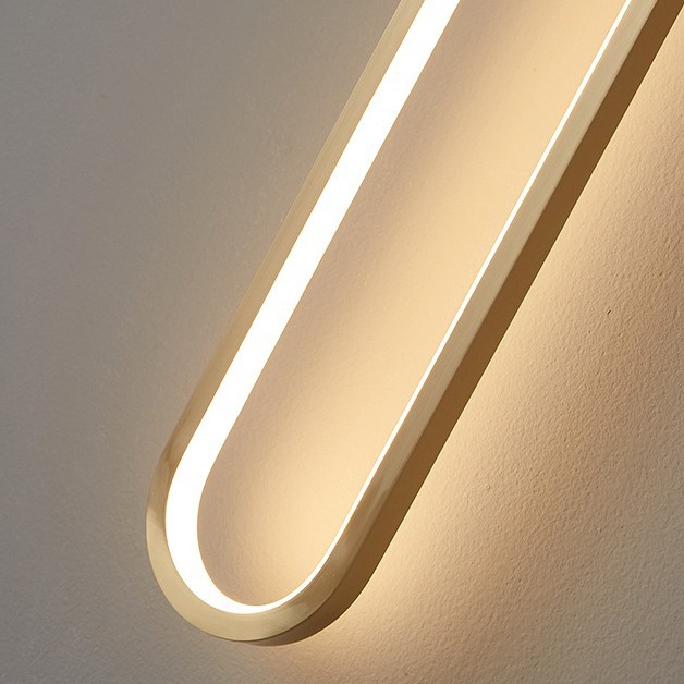 Изображение товара Настенный светодиодный светильник Heidy L H90 Brass Black Imperiumloft