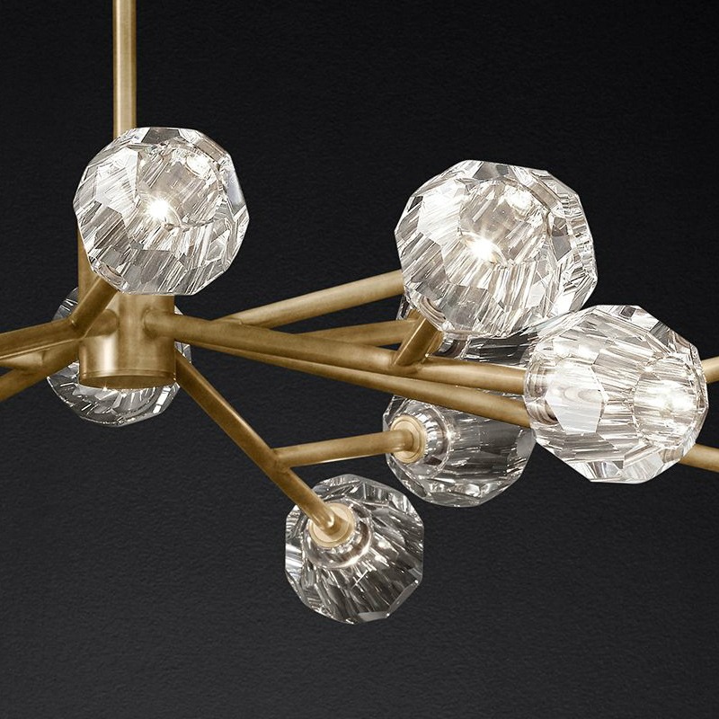 Изображение товара Потолочная люстра на штанге Rh Boule De Cristal Round Chandelier 18 Imperiumloft 40,1218