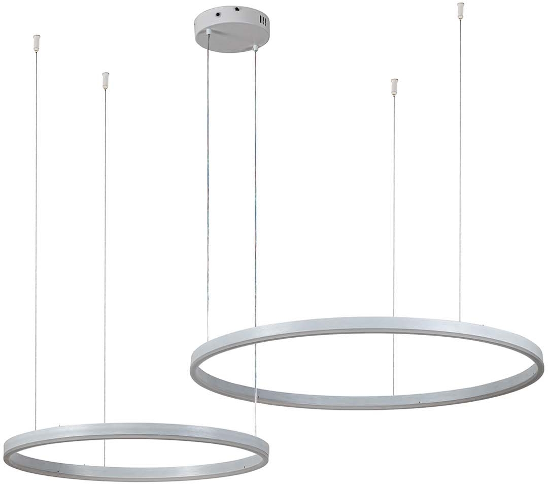 Изображение товара Подвесная люстра (+ночной режим) с пультом светодиодная (14001/2P White) Indigo Galass V000029L