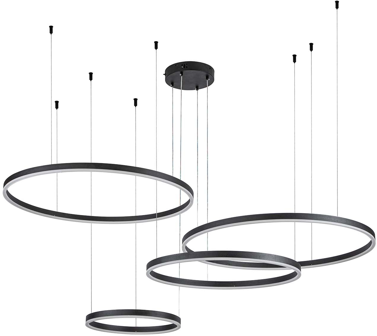 Изображение товара Люстра LED подвесная с пультом Indigo Galass V000034L 4 LED 218W черная