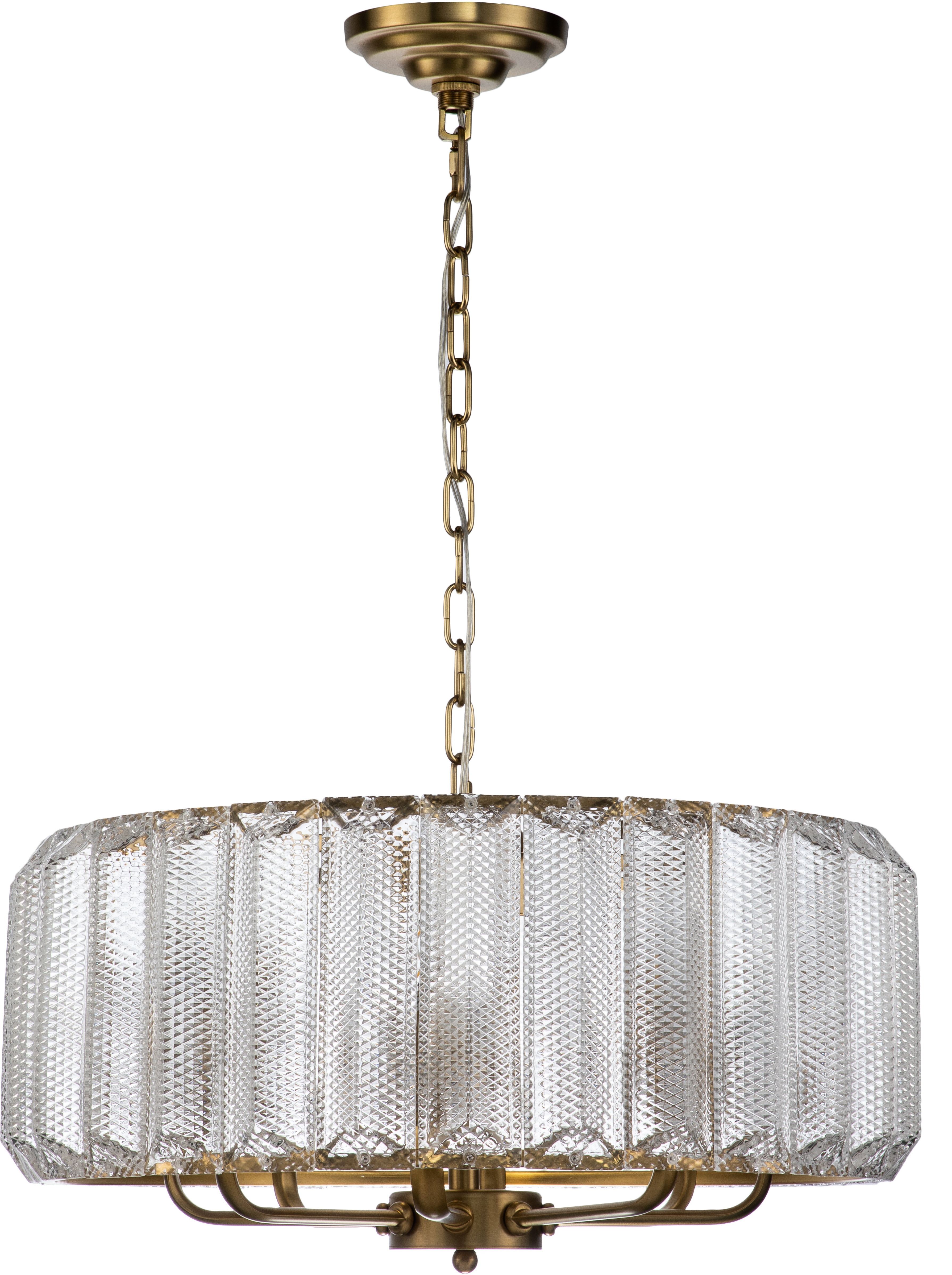 Изображение товара Люстра с круглым плафоном подвесная (12011/8P Brass) Indigo Piroet V000052