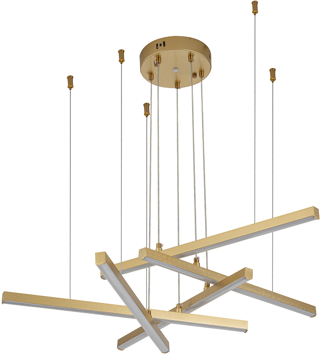 Изображение товара Подвесная люстра (+ночной режим) с пультом светодиодная (14017/5P Gold) Indigo Paralleli V000087L