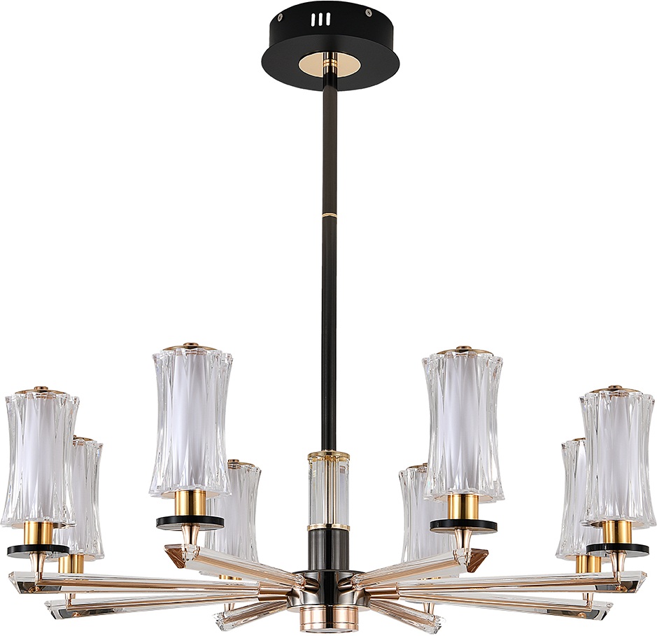 Изображение товара Потолочная LED люстра на штанге с пультом Indigo V000186L 8 плафонов в стиле модерн