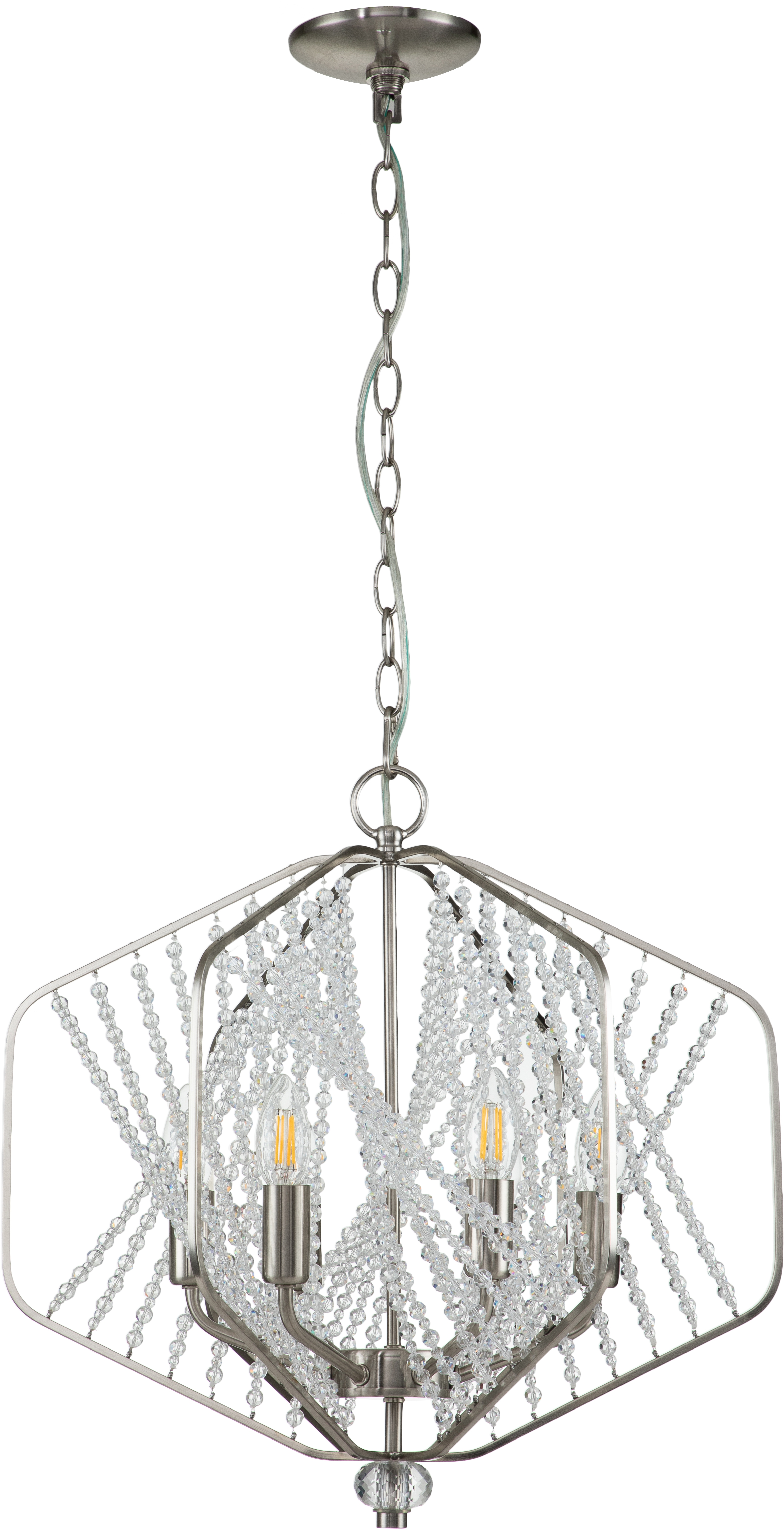 Изображение товара Люстра подвесная длиной 50 см (12004/6P Nickel) Indigo BALLO V000276