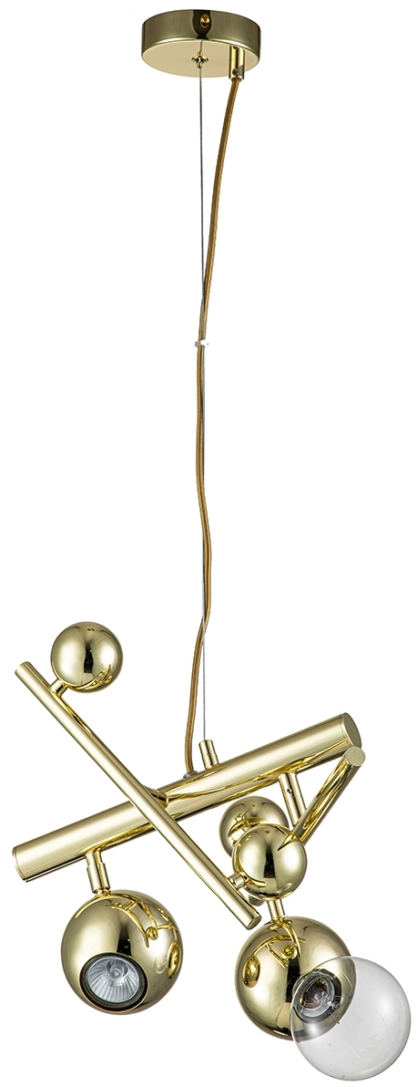 Изображение товара Подвесная люстра молекулы Indigo Saldo V000334 в золоте