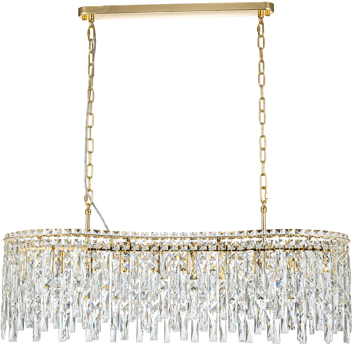 Изображение товара Подвесная люстра Indigo V000443 10 ламп классическая прозрачный хрусталь золото