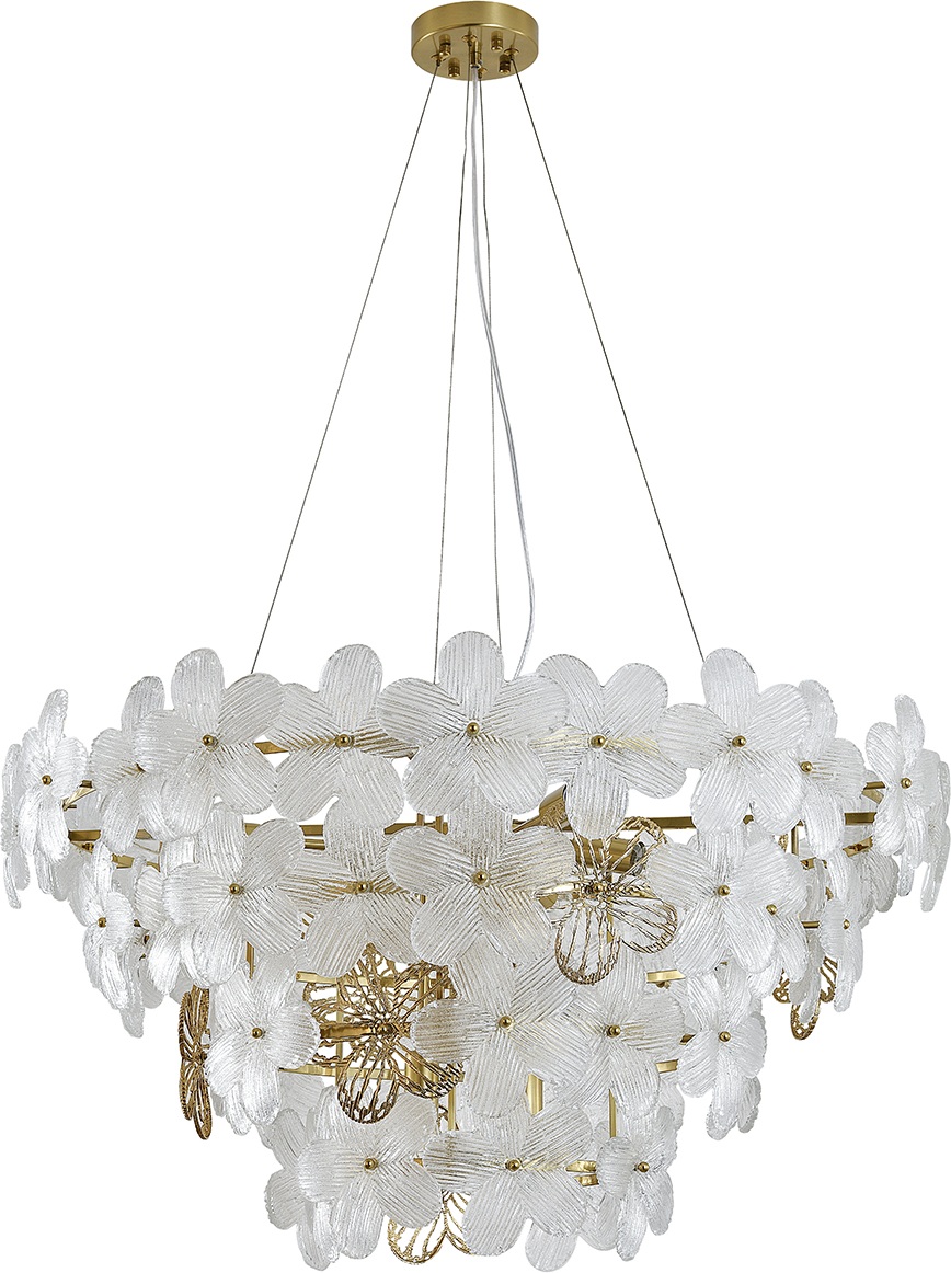 Изображение товара Подвесная люстра (12049/10P Brass) Indigo Fiori V000556 с цветами