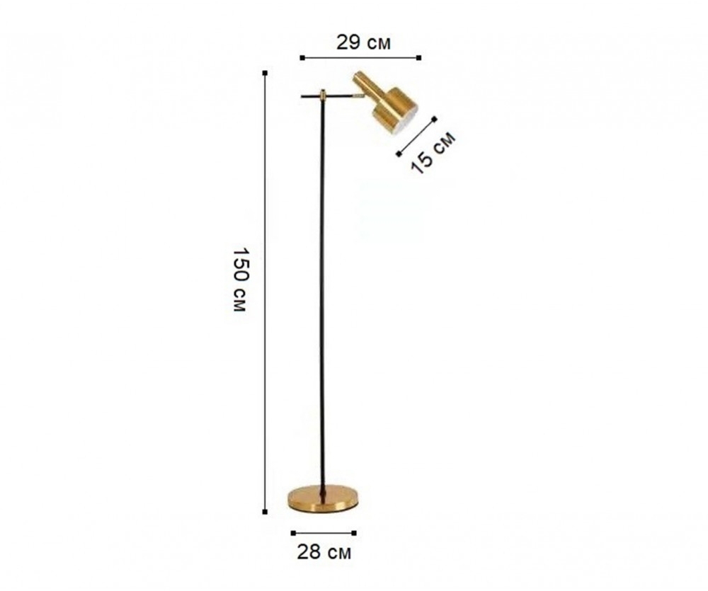 Изображение товара Торшер в виде настольной лампы для чтения Kink Light Орфей 07025