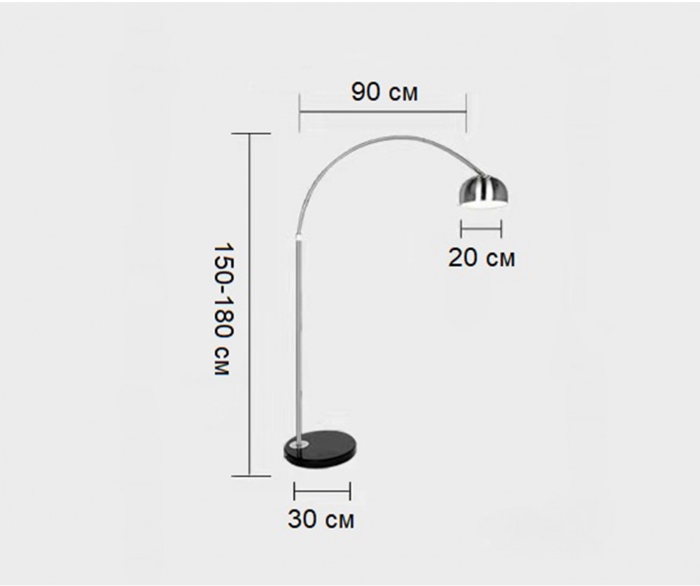 Изображение товара Изогнутый торшер для чтения Kink Light Альфаси 7059,16